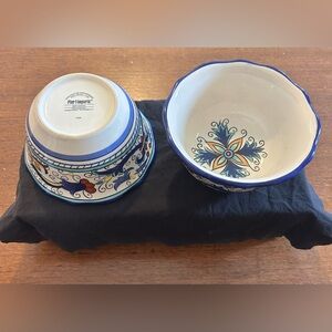 Pier 1 Imports San Marino Earthenware Bowls - Set of 2